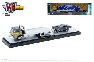 1:64 1990 Ford C-8000 w/1966 Ford Mustang Gasser (Blue/Gold)