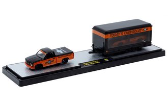 1:64 1992 Chevrolet C1500 SS454 w/1985 Chevrolet Camaro IROC-Z (Black/Orange) 1:64 1992 Chevrolet C1500 SS454 w/1985 Chevrolet Camaro IROC-Z (Black/Orange)