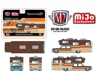 1:64 1974 Chevrolet Cheyenne Super 30 Custom Camper (Beige Brown) 1:64 1974 Chevrolet Cheyenne Super 30 Custom Camper (Beige Brown)