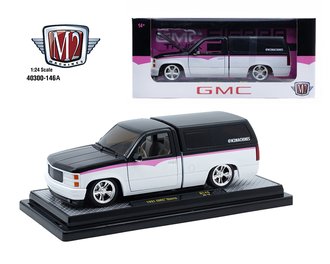 1:24 1991 GMC Sierra Custom w/Camper Shell (Black/Pink/White) 1:24 1991 GMC Sierra Custom w/Camper Shell (Black/Pink/White)