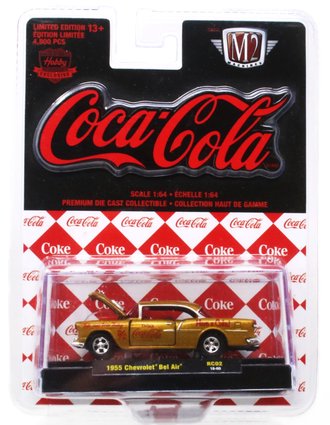 1:64 Coca-Cola - 1955 Chevy Bel Air (Gold) 1:64 Coca-Cola - 1955 Chevy Bel Air (Gold)