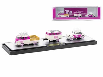 1:64 1960 VW Double Cab Truck USA Model w/1953 VW Beetle Deluxe USA Model "Tab"