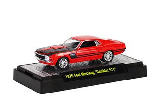 1:64 Foose Design - 1970 Ford Mustang "Gambler 514" (Red w/Black Hood)