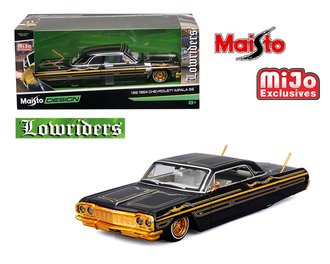 1:24 1964 Chevrolet Impala SS Lowriders (Black/Gold)