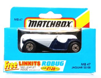 1:64 Matchbox Jaguar SS100 (Navy Blue)