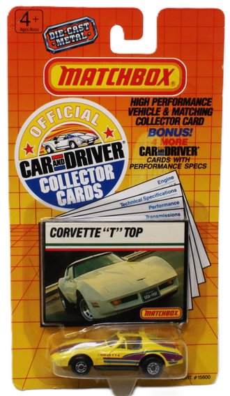 1:64 Car & Driver - Corvette T Top (Yellow w/Purple Stripes)