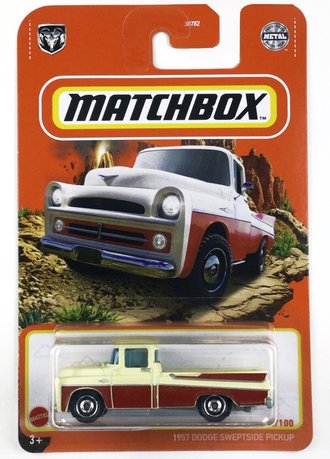 1:64 1957 Dodge Sweptside Pickup (Cream/Red)