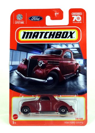 1:64 1936 Ford Coupe (Burgundy)