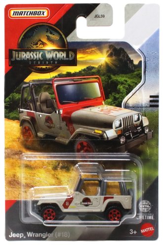1:64 Jurassic World - Jeep Wrangler #18 (Gray)