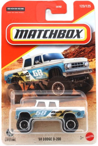 1:64 1968 Dodge D-200 (White/Blue) 1:64 1968 Dodge D-200 (White/Blue)