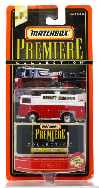 1:64 Matchbox Premiere Fire - Houston Auxiliary Power Truck *** Loose Rubber Bands ***