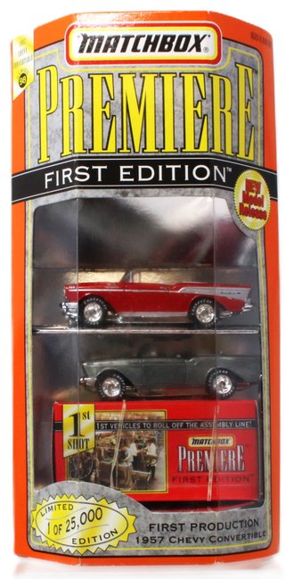 1:64 Matchbox Premiere - 1957 Chevy Convertible (Set of 2) *** Loose Rubber Bands ***