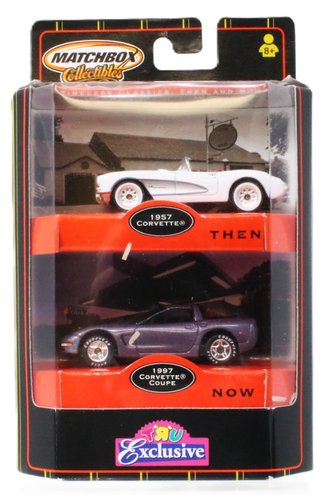 1:64 Matchbox Timeless Classics - Then & Now - 1957 & 1997 Corvettes (Set of 2) *** Loose Bands ***