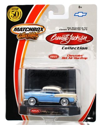 1:64 Matchbox Barrett Jackson - 1955 Chevrolet Bel Air Hardtop (Light Blue)