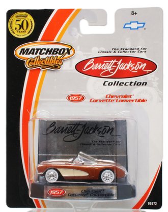 1:64 Matchbox Barrett Jackson - 1957 Chevrolet Corvette Convertible (Brown)
