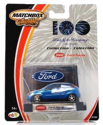 1:64 Matchbox Ford Motor Company - 2000 Ford Focus (Blue)
