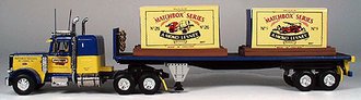 Peterbilt 359 Flatbed w/Matchbox Boxes (2) *** Faded Boxes ***