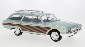 1:18 1960 Ford LTD Country Squire (Surf Foam Blue) w/Roof Rails