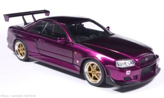 1:18 2002 Nissan Skyline GT-R (R34) (Purple)