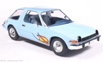 1:18 1975 AMC Pacer (Sky Blue w/Flames) "Mirth Mobile"