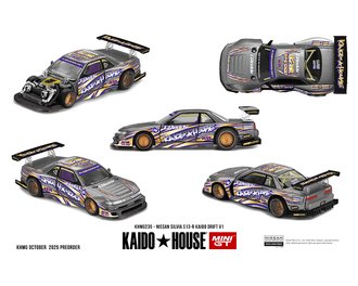 1:64 Nissan Silvia S13-R Kaido Drift V1 Greddy (Gunmetal Gray) 1:64 Nissan Silvia S13-R Kaido Drift V1 Greddy (Gunmetal Gray)
