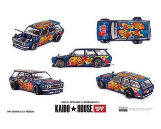 1:64 Datsun KAIDO 510 Wagon Koi Wagon V1 (Blue) 1:64 Datsun KAIDO 510 Wagon Koi Wagon V1 (Blue)