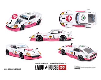1:64 Nissan Fairlady Z Tamiya x Kaido House The Frog V1 (White/Pink)