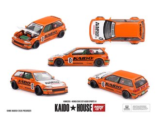 1:64 Honda Civic (EF) Kaido Sports V1 (Orange)