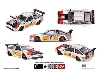 1:64 Toyota AE86 Sprinter Trueno Kaido Racing Dev V1 (White)