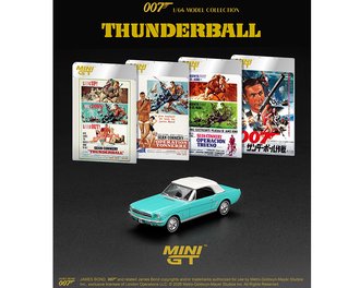 1:64 James Bond 007 Ford Mustang Convertible 1965 "Thunderball" (English Packaging) 1:64 James Bond 007 Ford Mustang Convertible 1965 "Thunderball" (English Packaging)