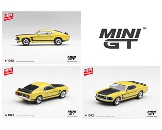 1:64 1969 Ford Mustang Boss 302 (Bright Yellow) 1:64 1969 Ford Mustang Boss 302 (Bright Yellow)