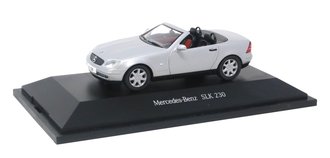1:43 1996 Mercedes-Benz SLK 230 Roadster (Silver) w/Convertible Top