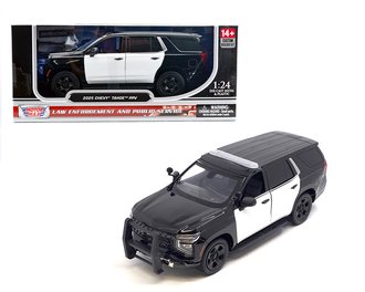 1:24 2025 Chevrolet Tahoe PPV Builder Kit (Black/White - Undecorated)