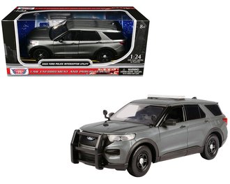 1:24 2022 Ford Police Interceptor Utility Builder Kit (Gray Metallic - Undecorated)