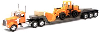1:32 Kenworth W900 Lowboy w/Construction Wheel Loader