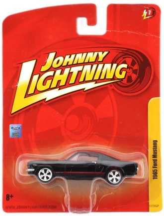 1:64 1965 Ford Mustang (Black w/Red Stripes) 1:64 1965 Ford Mustang (Black w/Red Stripes)