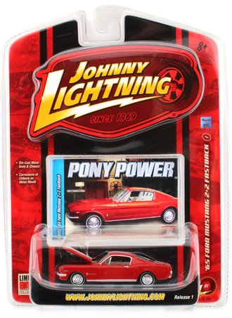 1:64 1965 Ford Mustang 2+2 Fastback (Red w/White Stripes) 1:64 1965 Ford Mustang 2+2 Fastback (Red w/White Stripes)