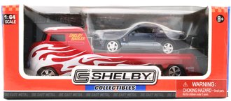 1:64 Shelby Hauler w/GT 500 (Dark Blue w/White Stripes) 1:64 Shelby Hauler w/GT 500 (Dark Blue w/White Stripes)