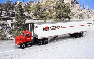 Mack CH600 w/45' Van Trailer "Pitt-Ohio Express"