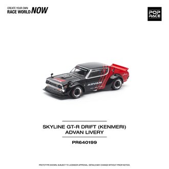 1:64 Skyline GT-R Drift (Kenmeri) "Advan"