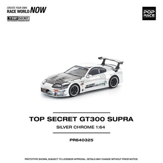 1:64 Top Secret Toyota GT300 Supra (Silver Chrome) 1:64 Top Secret Toyota GT300 Supra (Silver Chrome)