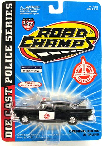 1:43 1957 Ford Fairlane "Nebraska Safety Patrol" *** Blister Card Wear ***