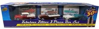 1:43 Fabulous '50's Set of 3 - 1955 Chevy Bel Air, 1955 Pontiac Safari & 1955 Oldsmobile Starfire