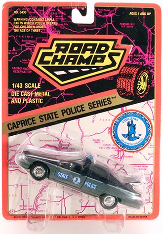 1:43 Chevy Caprice "Virginia State Police" (Blank Plate) *** Blister Card Wear ***