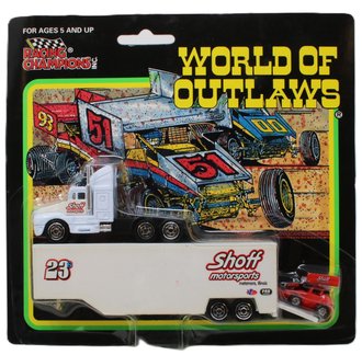1:87 Frankie Kerr #23 Shoff Motorsports Hauler w/Mini Sprint Car