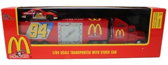 1:64 Team Transporter - Bill Elliot #94 McDonald's w/Race Car 1:64 Team Transporter - Bill Elliot #94 McDonald's w/Race Car