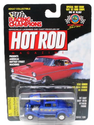 Hot Rod Magazine - Drag Racing Series - 1932 Ford Coupe (Blue w/Flames)