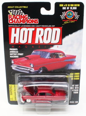Hot Rod Magazine - 1950 Ford Custom (Red/Black) ***Creased Bubble***