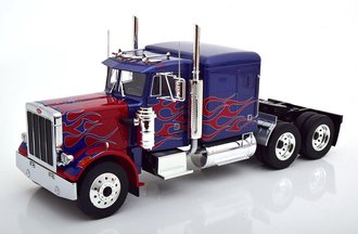 1:18 1967 Peterbilt 359 (Blue w/Red Flames)