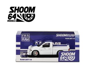 1:64 2003 Dodge Ram SRT-10 Pickup (White w/Blue Racing Stripes) 1:64 2003 Dodge Ram SRT-10 Pickup (White w/Blue Racing Stripes)